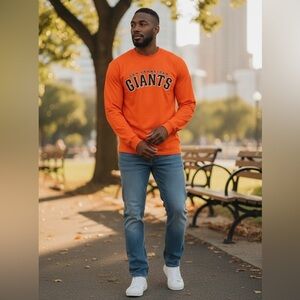 NWT Unisex MLB San Francisco Giants Orange Long Sleeve Tee Shirt - Size XXL